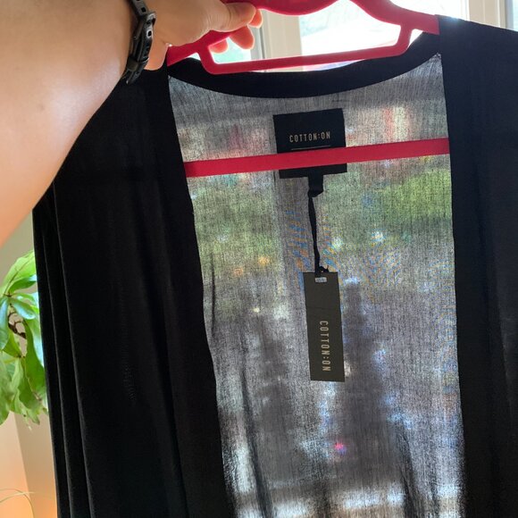 black sheer cardigan // perfect for layering! NWT - Picture 8 of 10